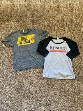2 Lauren Daigle Christian Singer Concert Tour Shirts Hallelujah Rescue Womens M